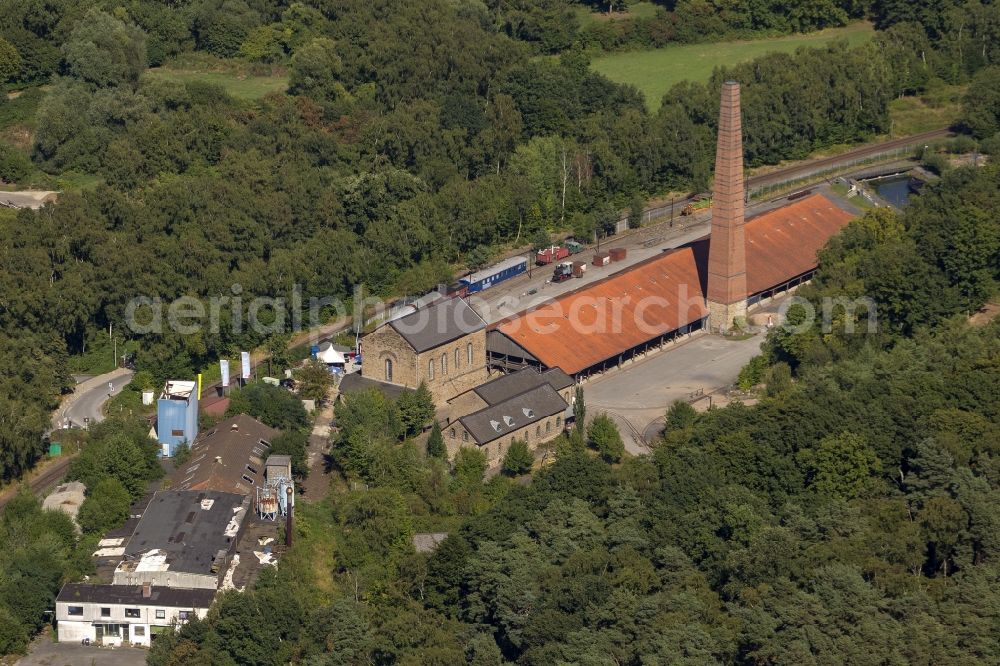 Aerial image at night Witten - Area of the museum Zeche-Nachtigall in Witten in the state of North Rhine-Westphalia