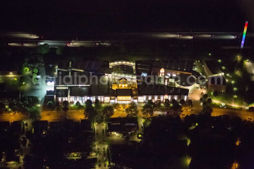 Dortmund at night from above - DASA - World of Work is an exhibition which opened in 1993 as a German Occupational Safety Exhibition Exhibition in Dortmund and sees itself as a creative learning center for health and safety when working with high recreational value