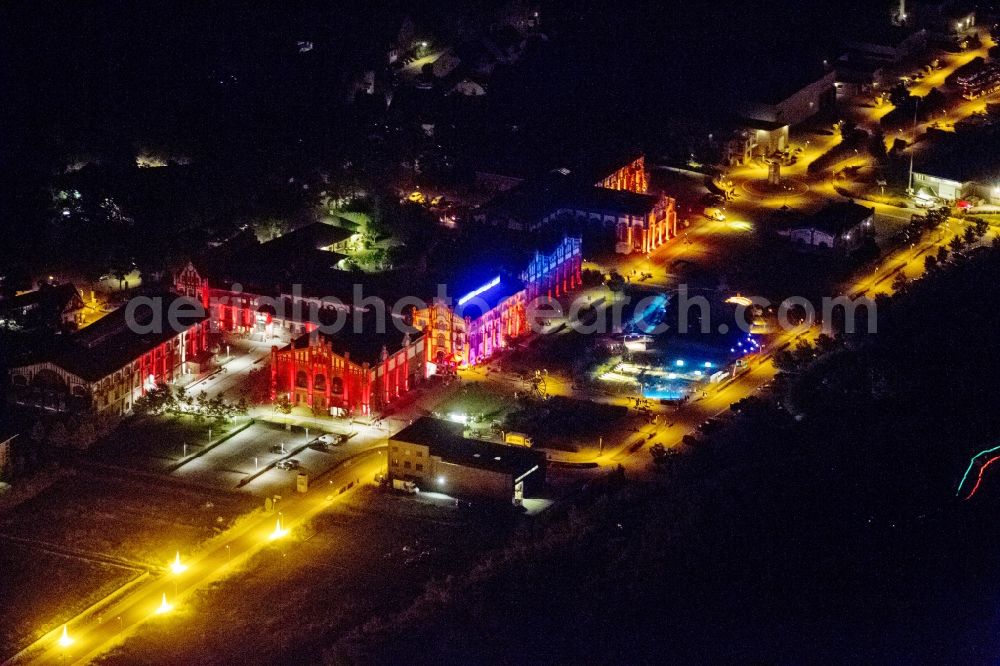 Waltrop at night from above - Night Aerial view of the mine as part of the action Waltrop extra layer 2012th