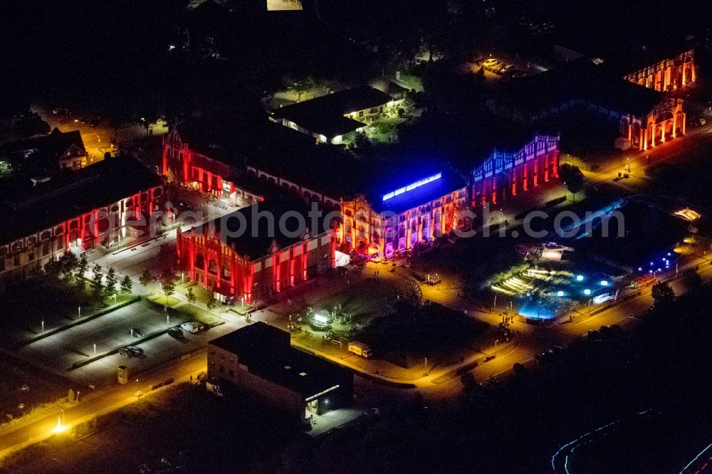 Aerial photograph at night Waltrop - Night Aerial view of the mine as part of the action Waltrop extra layer 2012th