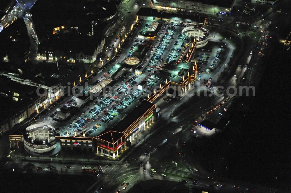 Aerial image at night Hamm - Night view from the area of ??Avenue Centre's ECE at the inner city in Hamm