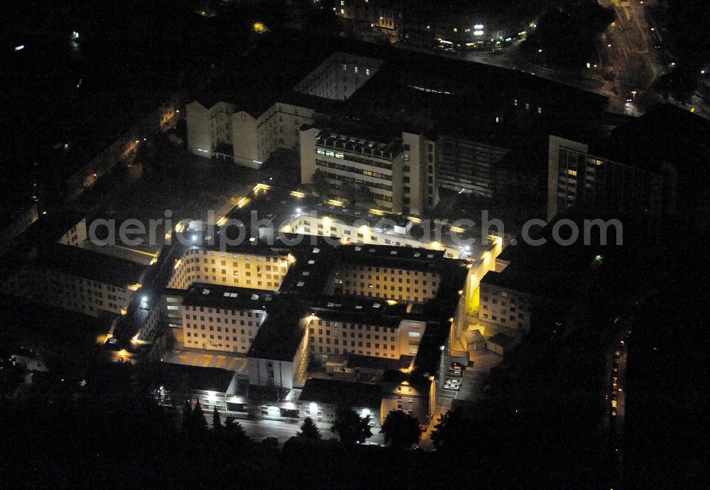 Essen at night from above - Nachtluftbild der Justizvollzugsanstalt JVA Essen