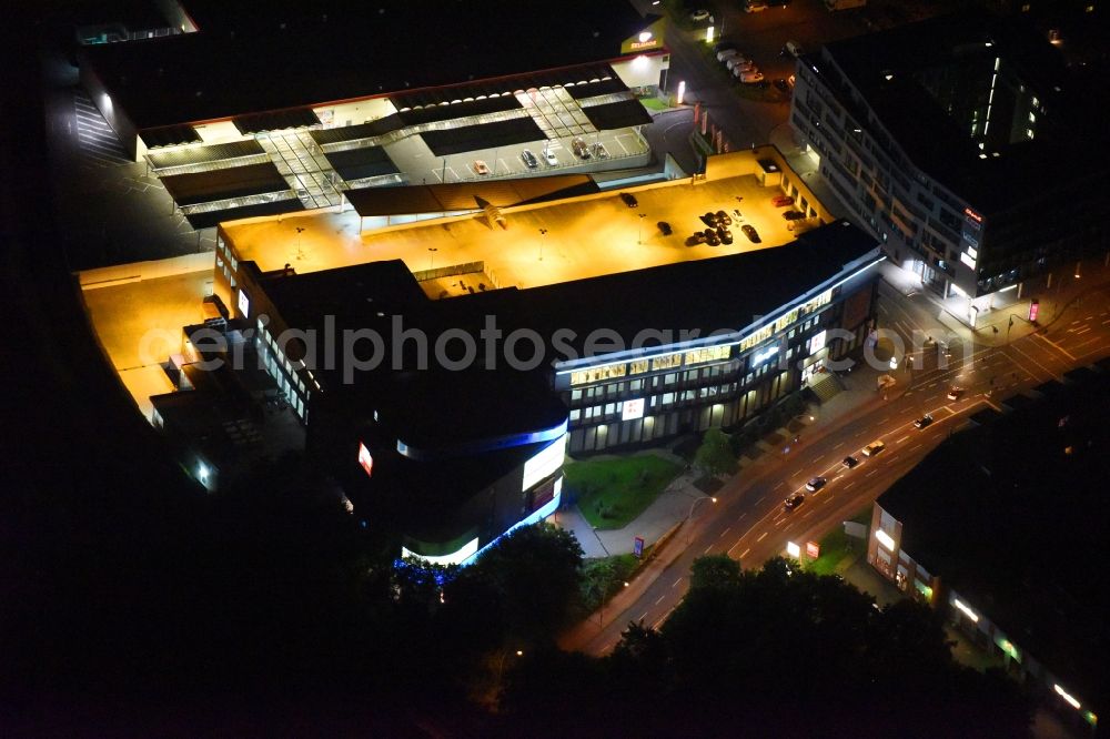 Hamburg at night from above - Night view of the Supermarket Kaufland at the Stresemannstrasse in Hamburg Bahrenfeld