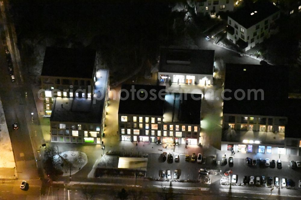 Aerial image at night Berlin - Night view building construction residential complex Five morning Dahlem Urban Village of STOFANEL group in Berlin