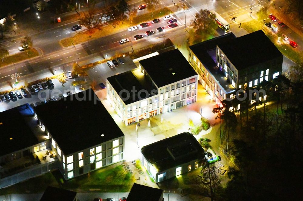 Berlin at night from above - Night lighting building construction residential complex Five morning Dahlem Urban Village of STOFANEL group in Berlin