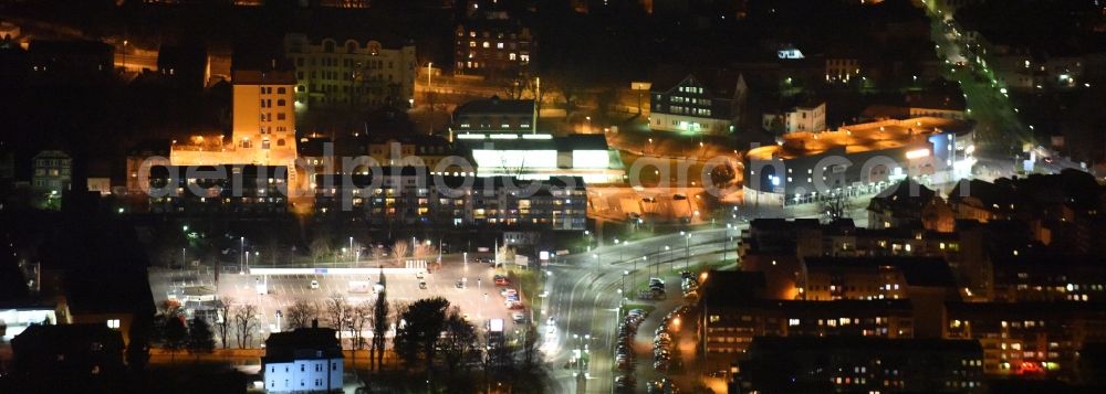 Gotha at night from above - Night view city center in the downtown are in Gotha in the state Thuringia