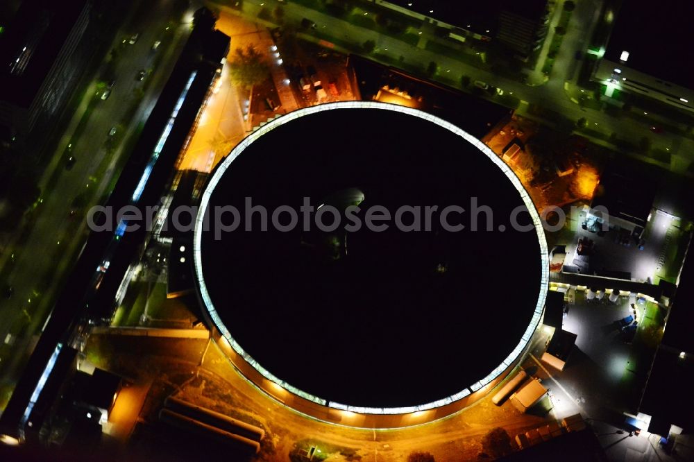 Aerial photograph at night Berlin - Night- site at the electron storage ring BESSY - the third generation synchrotron radiation source in Berlin - Adlershof