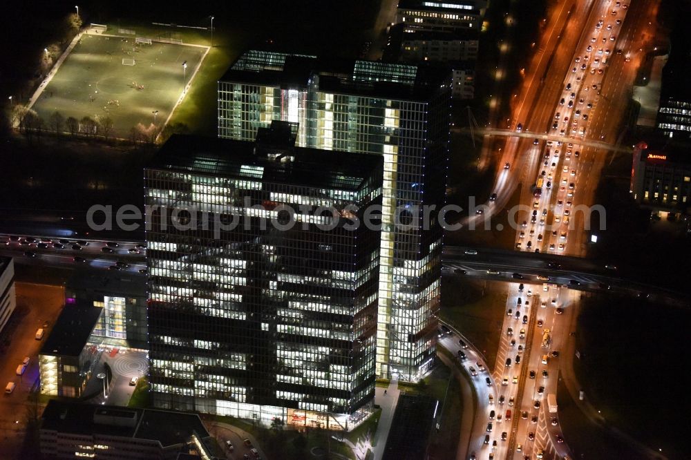 Aerial image at night München - Night view of a
