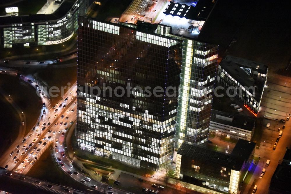 Aerial photograph at night München - Night view of a