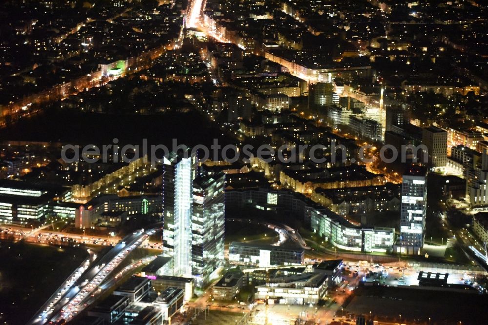 Aerial photograph at night München - Night view of a