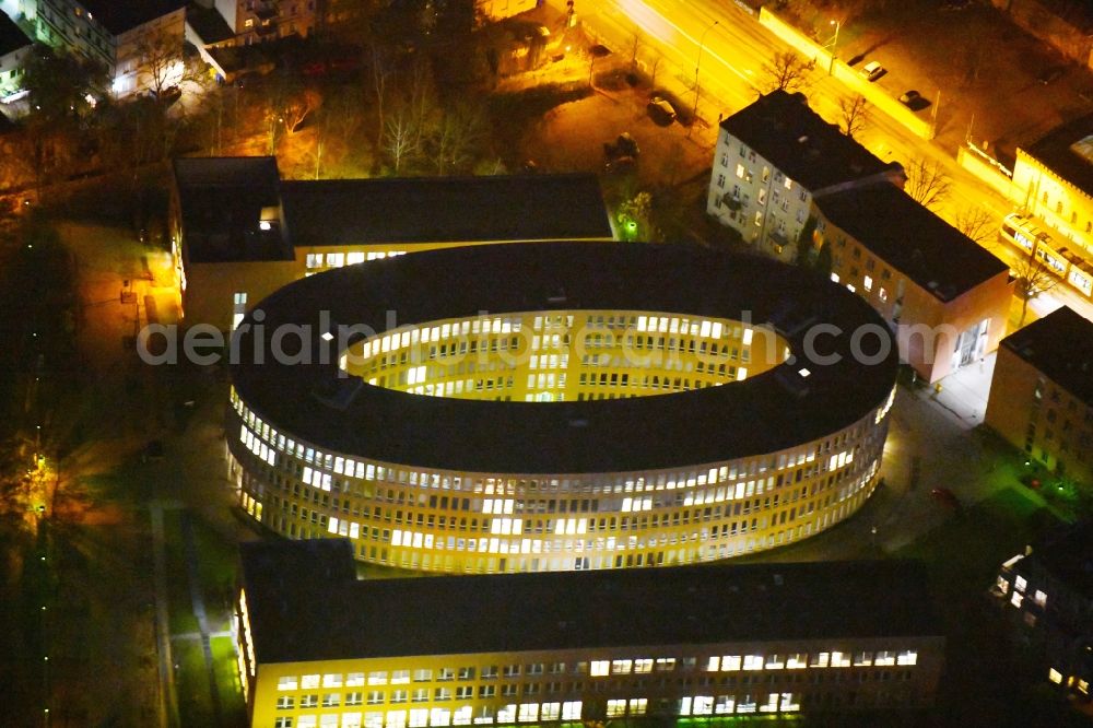 Aerial photograph at night Potsdam - Nigt view of the oval office park Sanssouci in Potsdam in the state Brandenburg