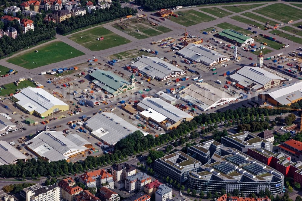 Aerial image München - Area of the Munich Oktoberfest at the Theresienwiese in Munich, Bavaria