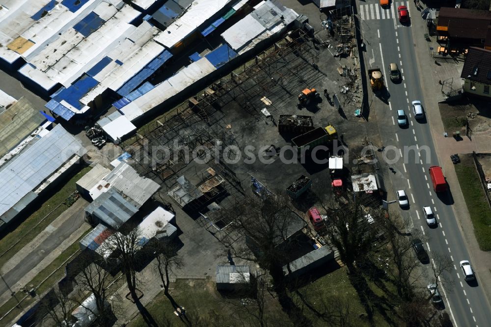 Osinów Dolny from the bird's eye view: Shopping center at Osinow Dolny in Poland West Pomeranian in the border area on the banks of the Oder in Brandenburg Hohenwutzen