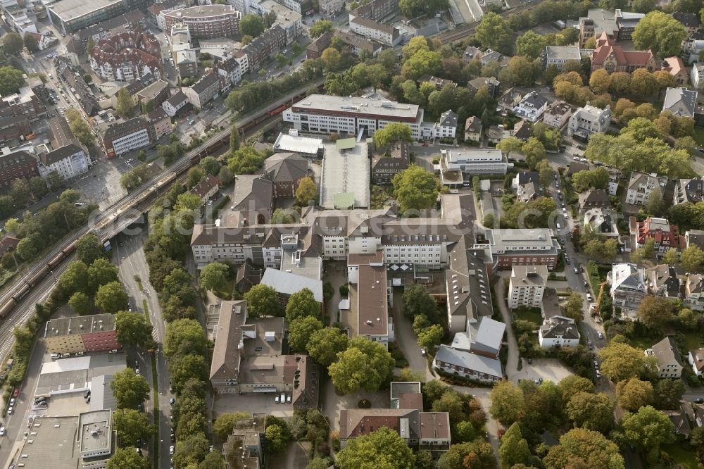 Aerial photograph Bochum Linden - Augusta Kliniken Hospital in Bochum in North Rhine-Westphalia