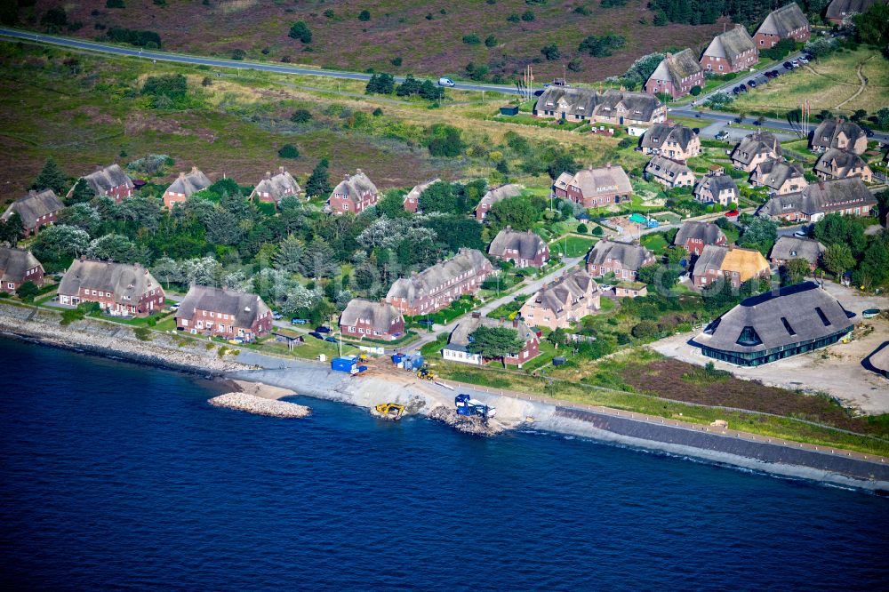 Aerial image List - Expansion and fortification of the shore areas of the lake on street Frischwassertal in List on the island of Sylt in the state Schleswig-Holstein, Germany