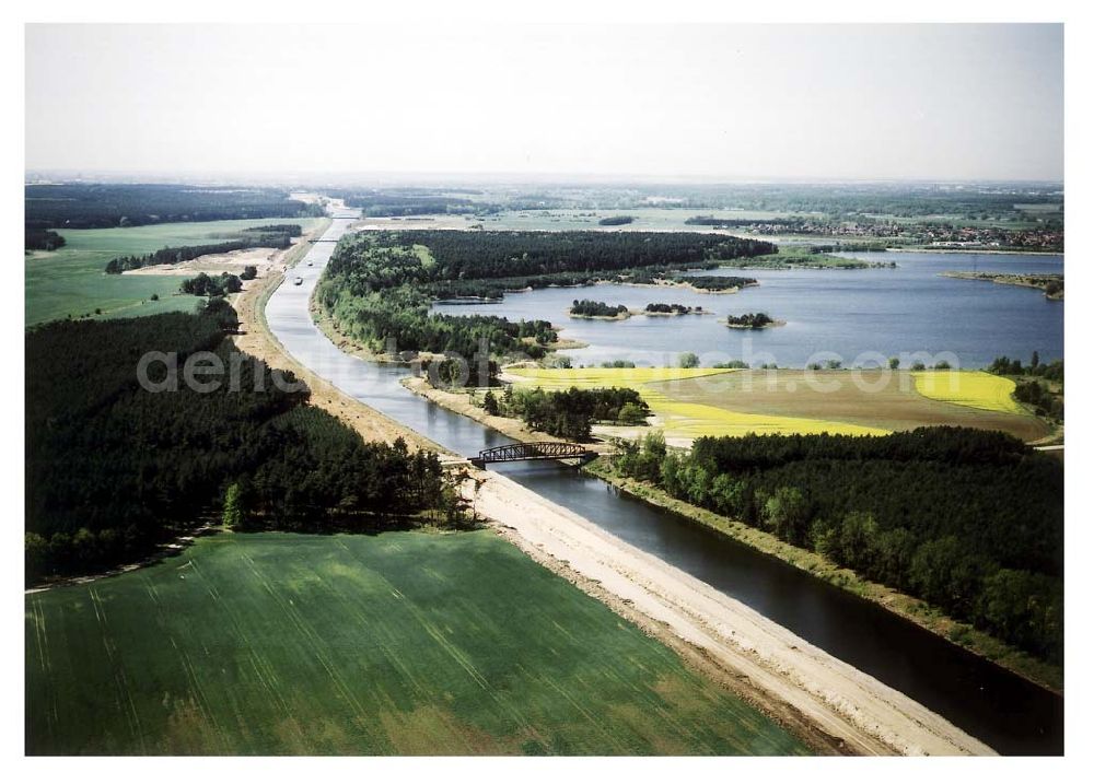 Aerial image Parey / Sachsen-Anhalt - Ausbau des Elbe-Havel-Kanales bei Parey in Sachsen-Anhalt. Ein Projekt des: Wasserstraßen-Neubauamt Magdeburg Frau Roskoden, Kleiner Werder 5c, 39114 MAGDEBURG Tel.: 0391-5352168