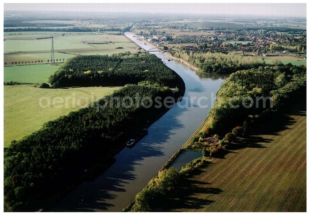 Parey / Sachsen-Anhalt from above - Ausbau des Elbe-Havel-Kanales bei Parey in Sachsen-Anhalt.