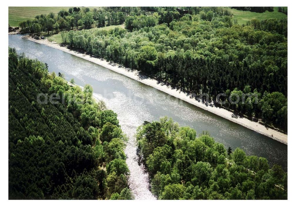 Aerial image Genthin / Brandenburg - Ausbau des Elbe-Havel-Kanales östlich von Genthin in Brandenburg.