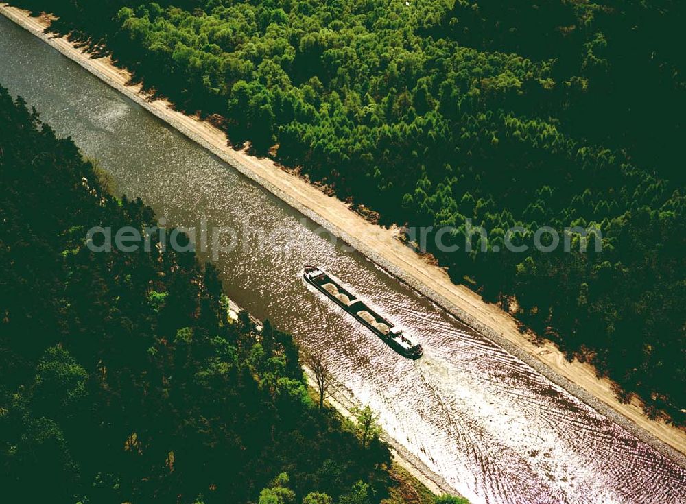 Aerial photograph Genthin / Brandenburg - Ausbau des Elbe-Havel-Kanales östlich von Genthin in Brandenburg.