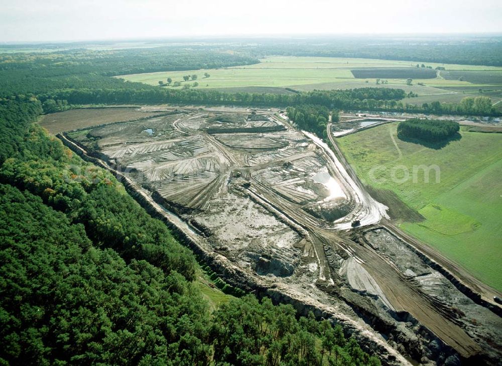 Parey from the bird's eye view: Ausbau des Elbe - Havel - Kanals bei Parey