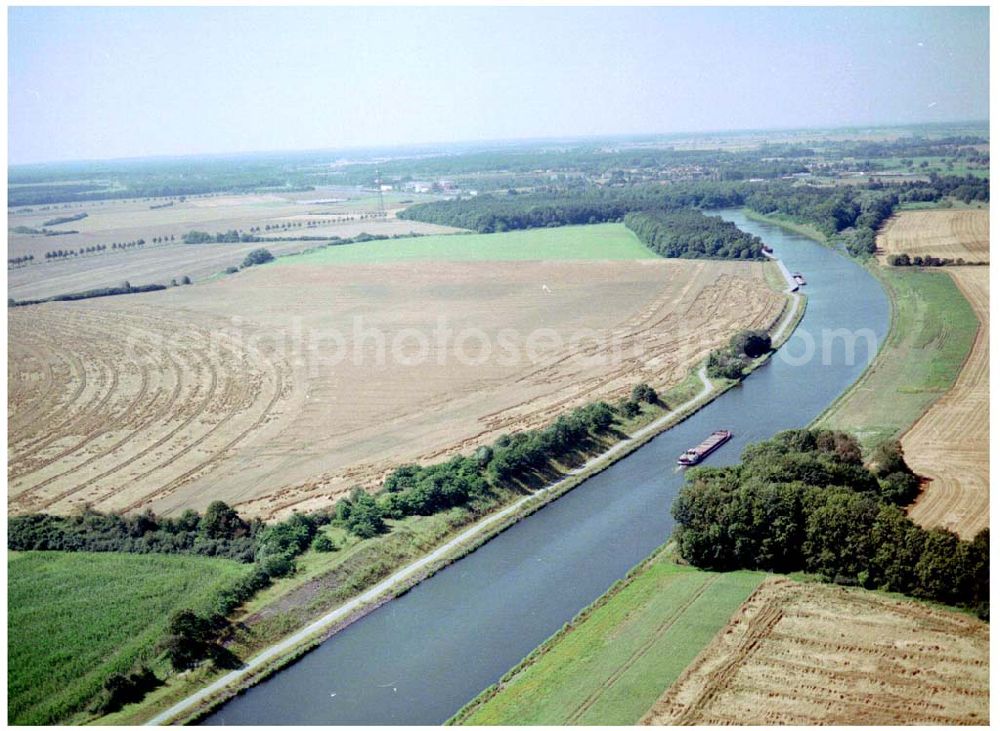 Zerben from the bird's eye view: 30.07.2004, Blick auf den Elbe-Havelkanal zwischen Parey und Zerben