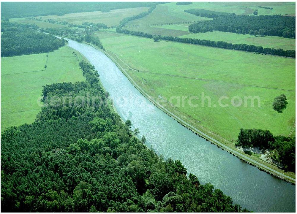 Aerial image Genthin - 30.7.2004, Elbe - Havelkanal östlich von Genthin