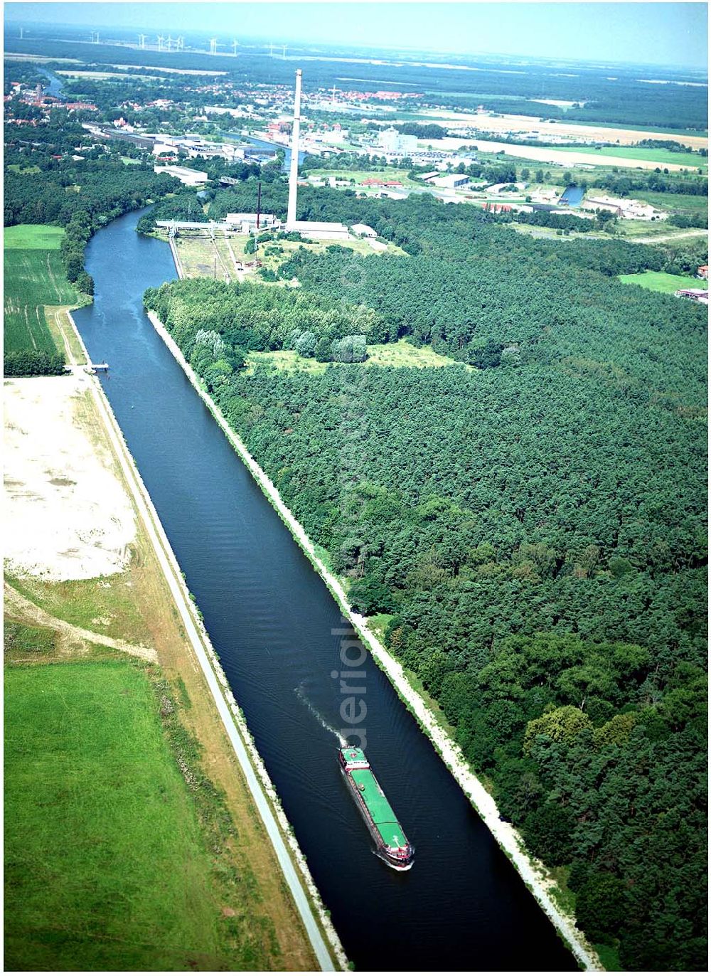 Aerial image Genthin - 30.7.2004, Elbe - Havelkanal östlich von Genthin