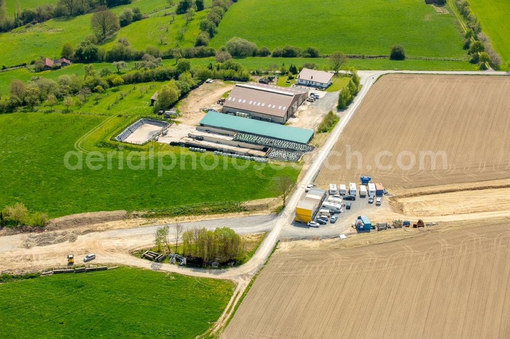 Aerial image Bad Wünnenberg - Construction of the bypass road near Bad Wuennenberg in the state North Rhine-Westphalia