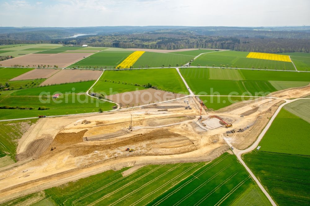 Aerial image Bad Wünnenberg - Construction of the bypass road near Bad Wuennenberg in the state North Rhine-Westphalia