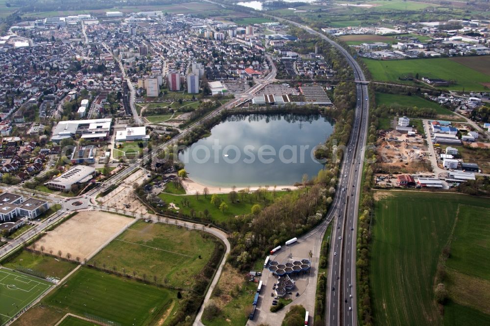 Aerial image Bensheim - Construction of the bypass road in in Bensheim in the state Hesse