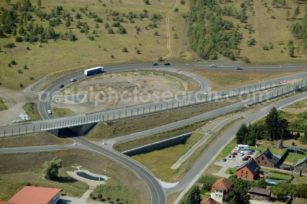 Aerial photograph Brieskow-Finkenheerd - Construction of the bypass road in in Brieskow-Finkenheerd in the state Brandenburg