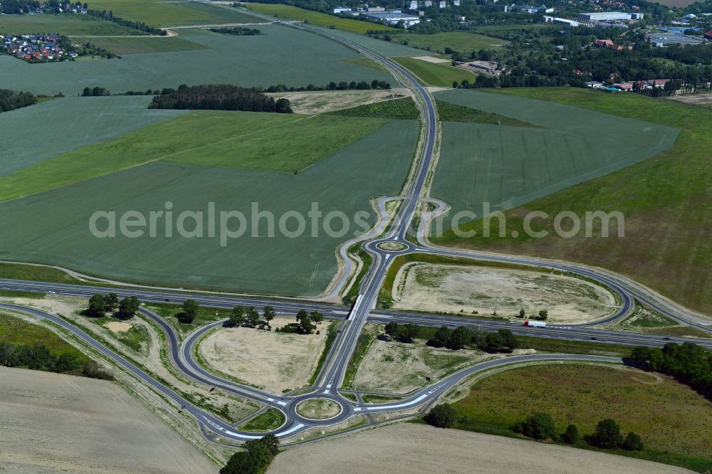 Aerial photograph Stahnsdorf - Construction of the bypass road L77 n in the district Gueterfelde in Stahnsdorf in the state Brandenburg, Germany