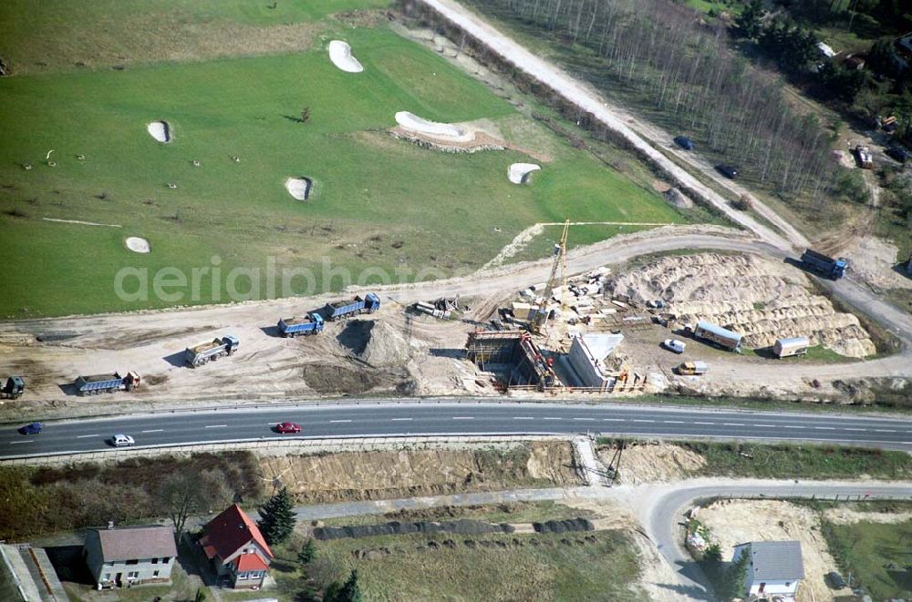 Aerial image Mahlow - Ausbau der Ortsumgehungsstraße bei Mahlow in Brandenburg durch die SCHÄLERBAU GmbH