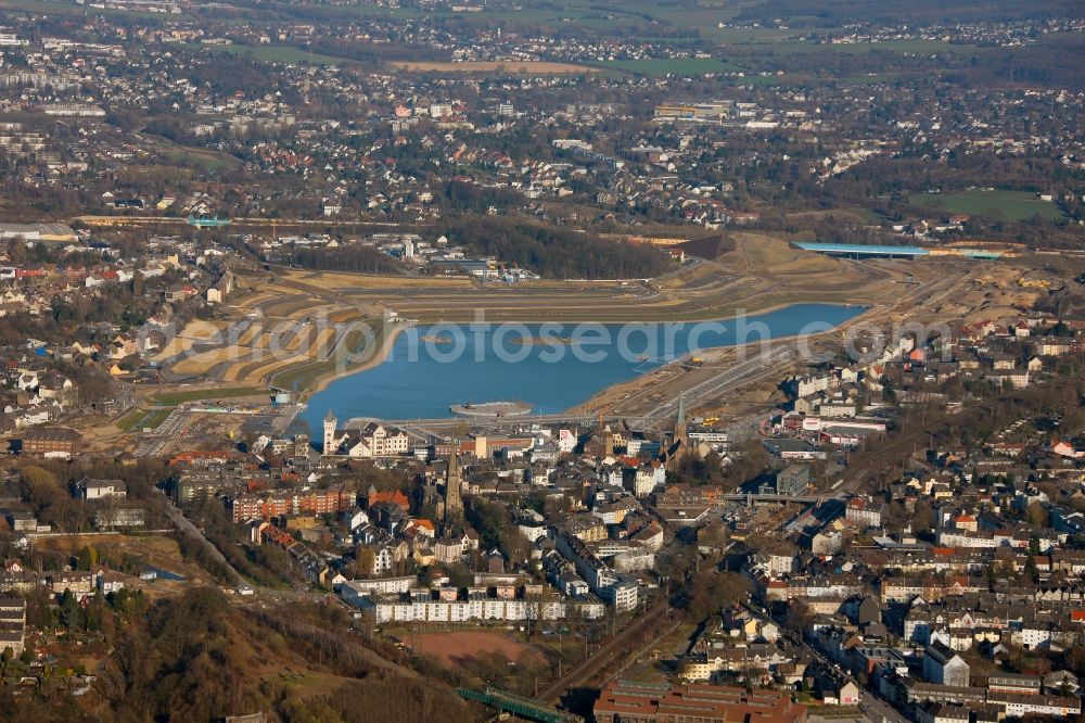 Dortmund OT Hörde from above - View of the development of the Phoenix - See in Dortmund in the state of North Rhine-Westphalia