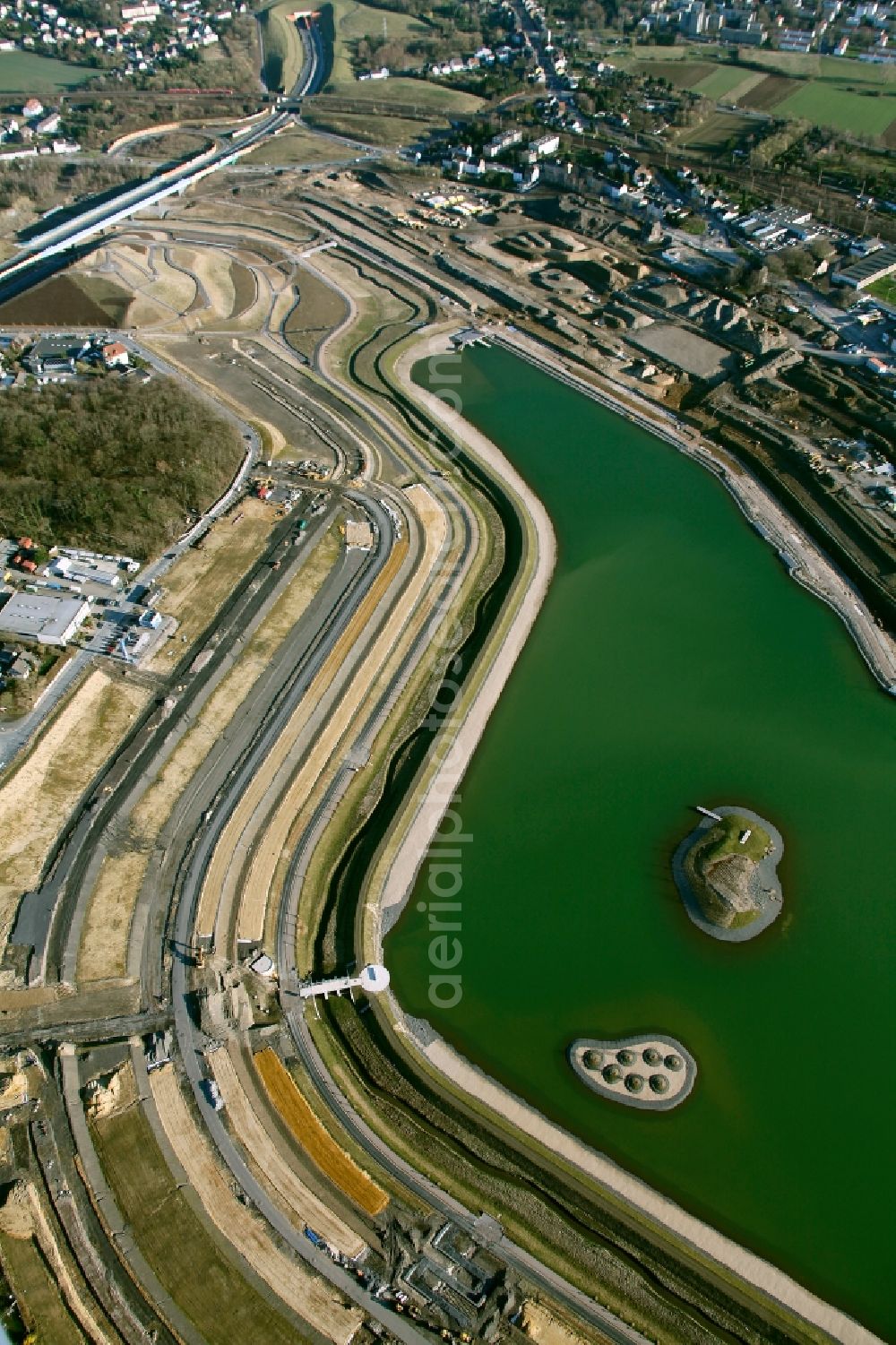 Aerial image Dortmund OT Hörde - View of the development of the Phoenix - See in Dortmund in the state of North Rhine-Westphalia