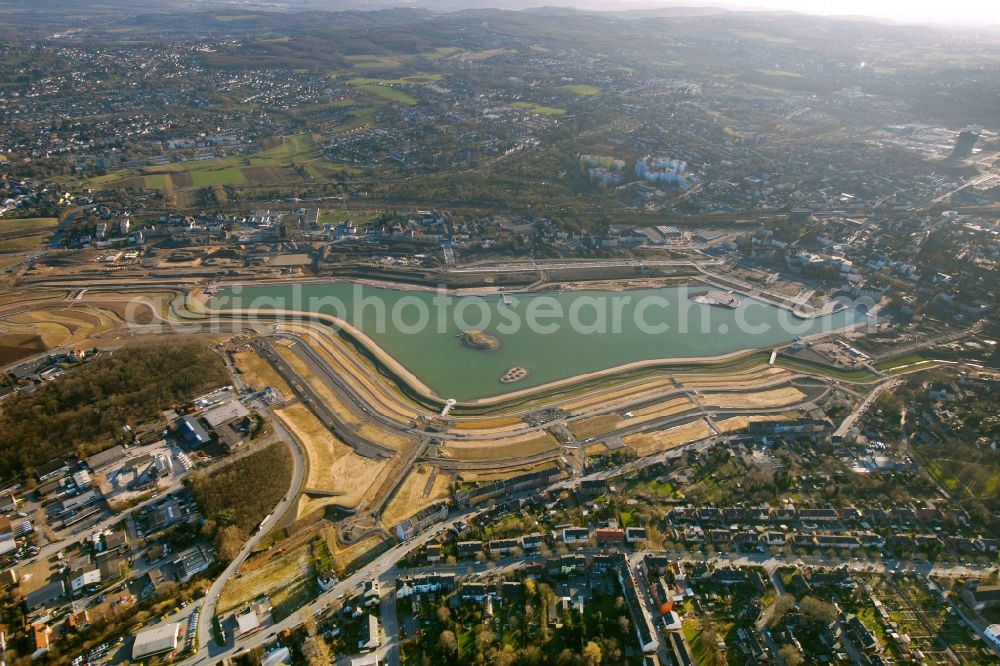 Aerial photograph Dortmund OT Hörde - View of the development of the Phoenix - See in Dortmund in the state of North Rhine-Westphalia