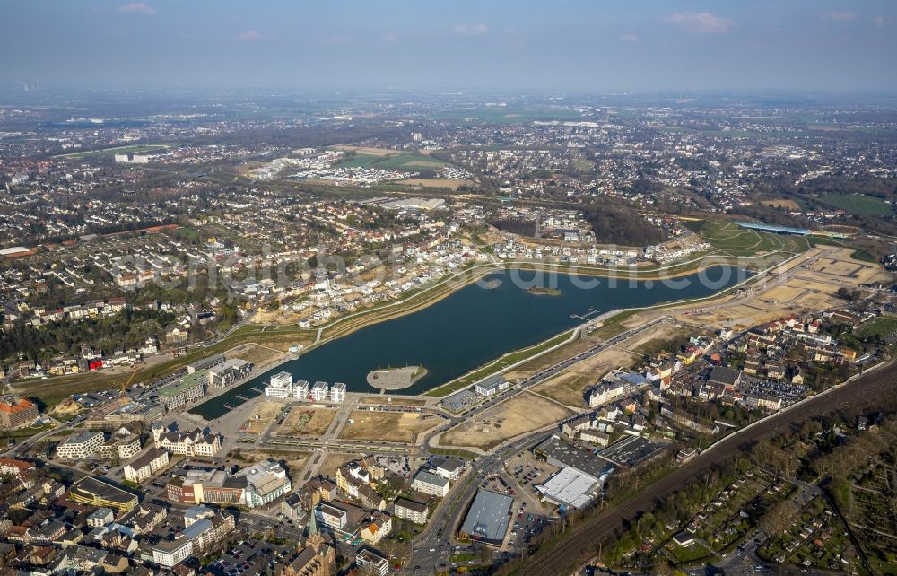 Aerial image Dortmund OT Hörde - View of the development of the Phoenix - See in Dortmund in the state of North Rhine-Westphalia