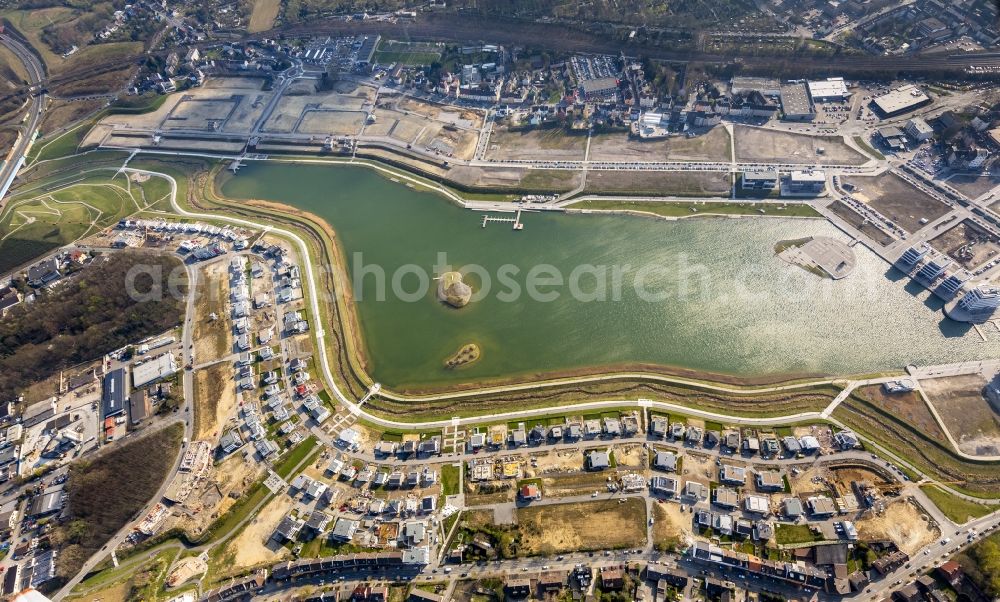 Dortmund OT Hörde from above - View of the development of the Phoenix - See in Dortmund in the state of North Rhine-Westphalia