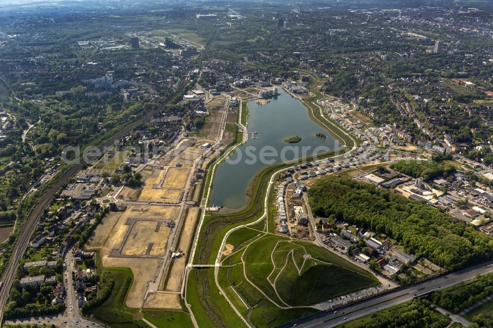 Aerial photograph Dortmund OT Hörde - View of the development of the Phoenix - See in Dortmund in the state of North Rhine-Westphalia