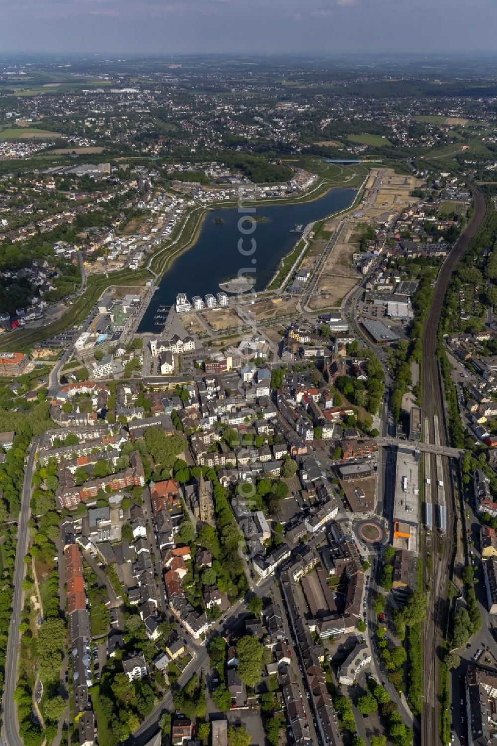 Dortmund OT Hörde from the bird's eye view: View of the development of the Phoenix - See in Dortmund in the state of North Rhine-Westphalia