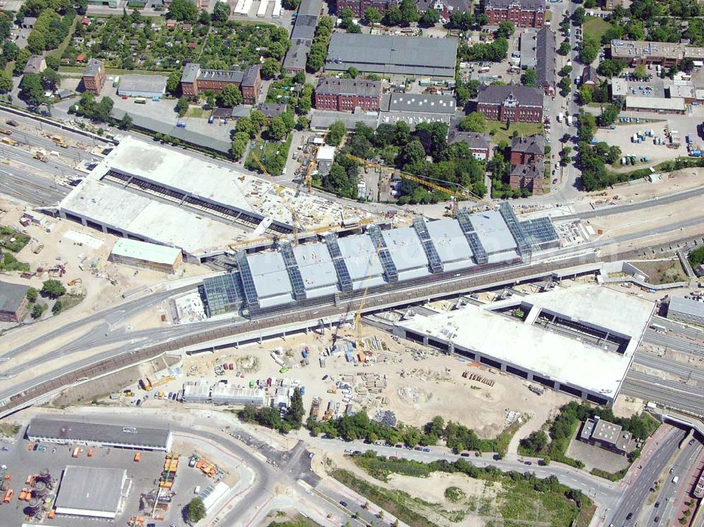 Berlin from the bird's eye view: Ausbau Südring S-Bahn Papestraße am Flughafen Tempelhof durch Walter Bau AG