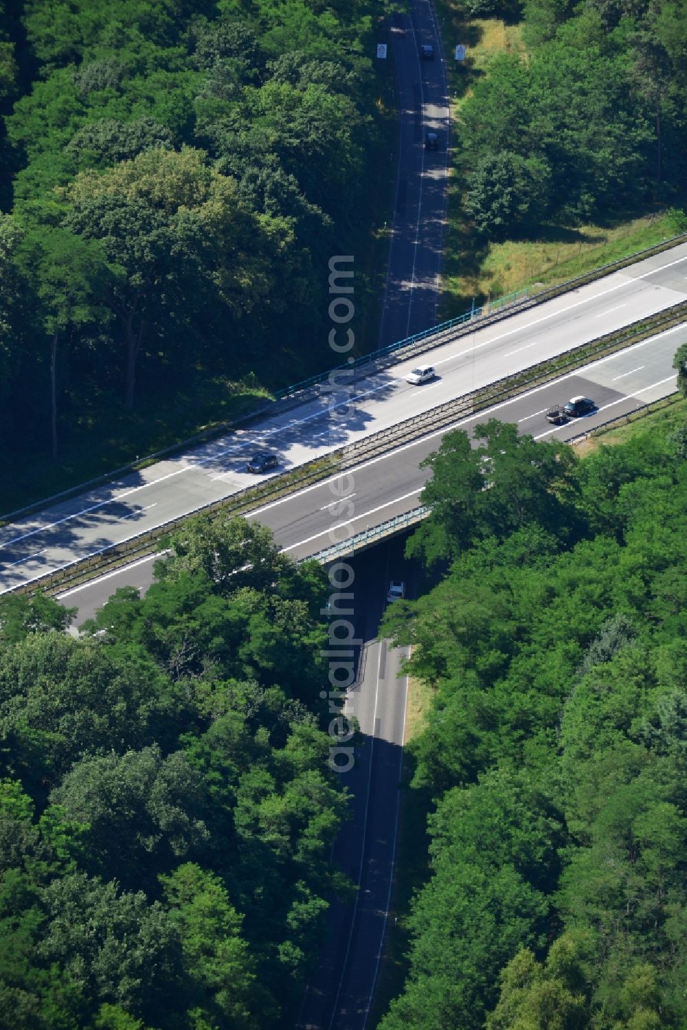 Aerial photograph Rauen - Construction and widening of the route of the highway / motorway BAB A12 / E30 at Rauen in Brandenburg