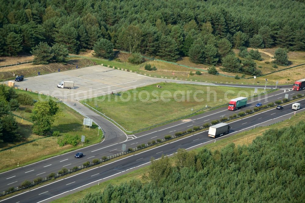 Aerial photograph Spreenhagen - Construction and widening of the route of the highway / motorway BAB A12 at Spreenhagen on Berlin's ring in Brandenburg