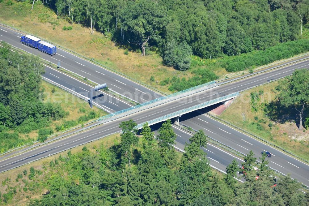 Aerial image Spreenhagen - Construction and widening of the route of the highway / motorway BAB A12 / E30 at Spreenhagen in Brandenburg