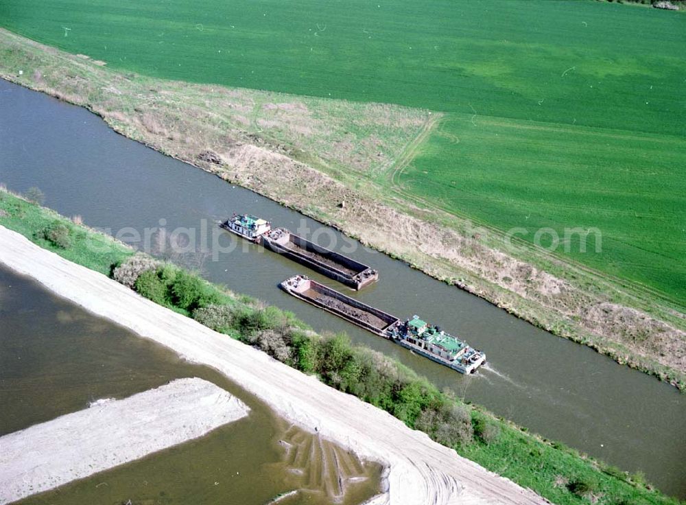 Aerial photograph bei Genthin - Ausbauarbeiten am Elbe-Havel-Kanal - Verlauf bei Genthin.