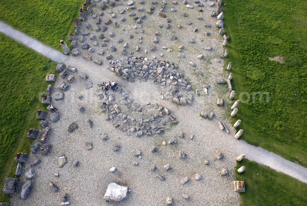 Aerial image Herne - Stele field at the Mont - Cenis Academy in Herne in North Rhine-Westphalia