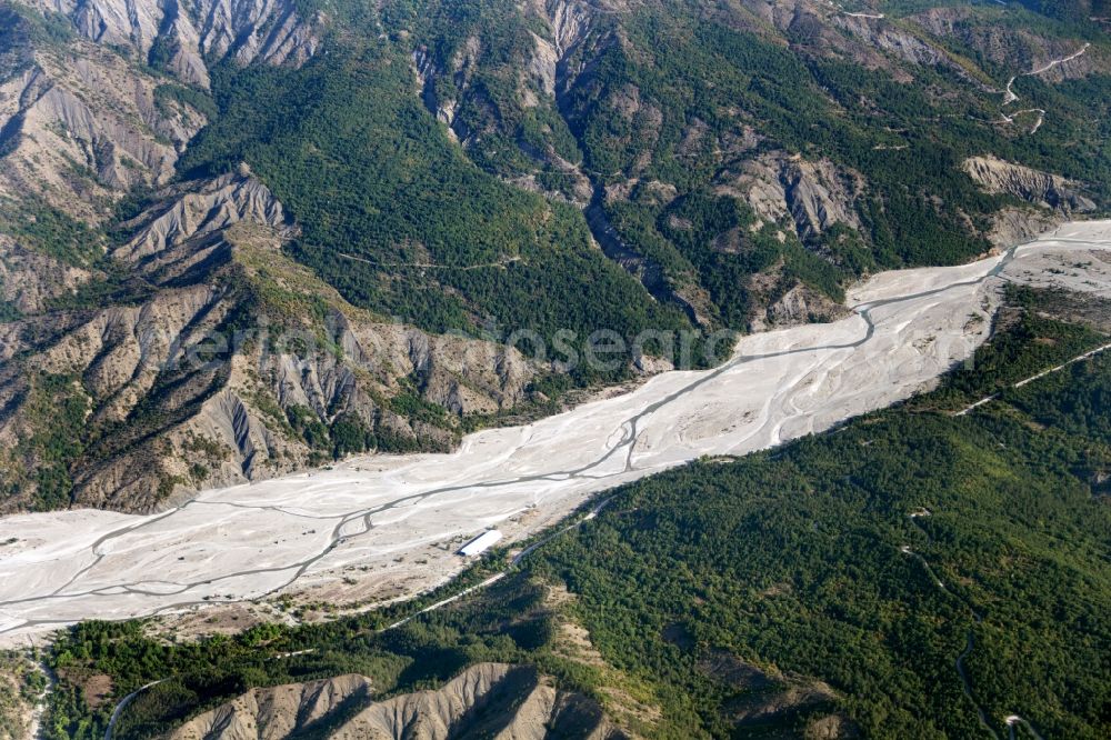 Aerial photograph Trapeza - Dried out riverbed at Trapeza in Greece