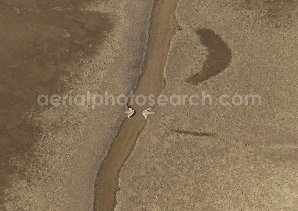 Aerial photograph Straussfurt - Dried out and not a filled water - retention basins in Strauss ford in Thuringia