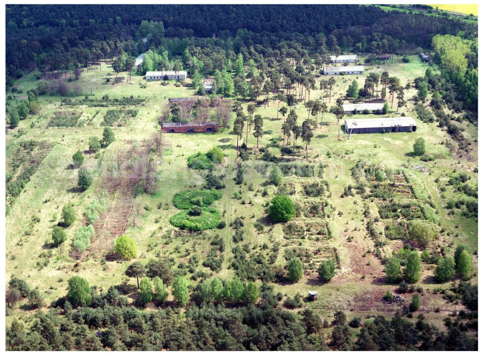 Aerial photograph Burg / Sachsen-Anhalt - alte NVA-Liegenschaft