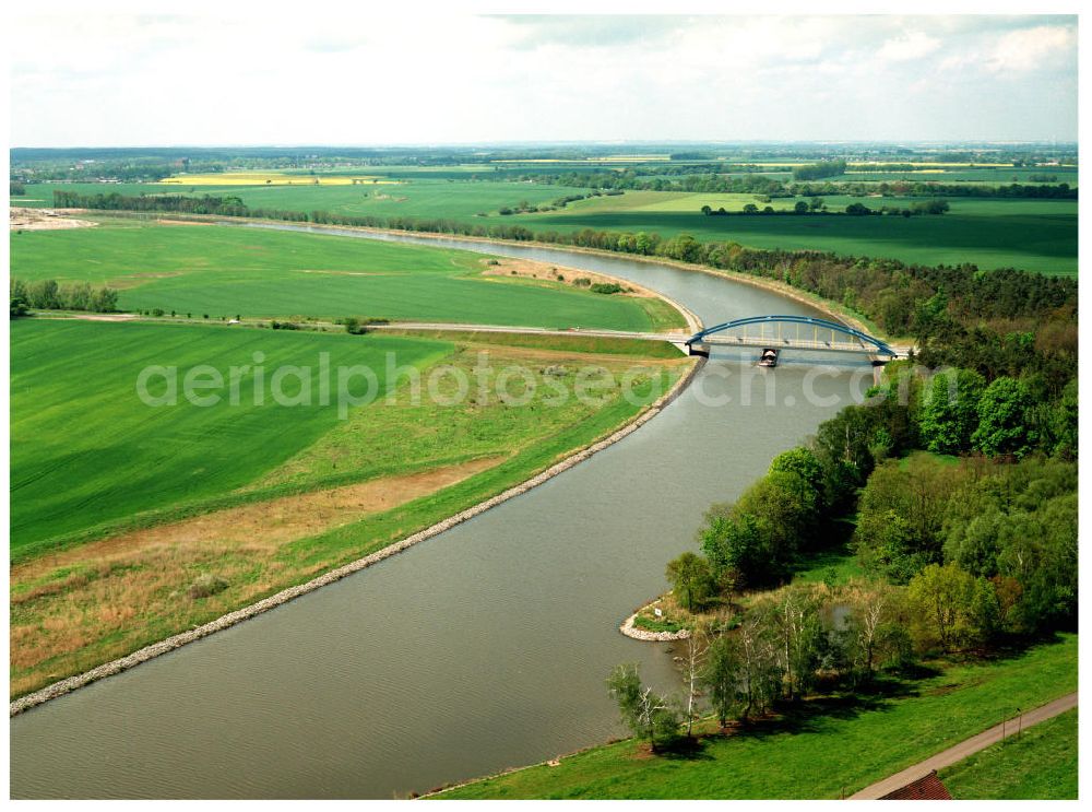 Zerben / Sachsen-Anhalt from above - Ausgleichs- und Ersatzmaßnahmen am Wasserstraßenkreuz Magdeburg / Elbe-Havel-Kanal. Ein Projekt des Wasserstraßenneubauamtes Magdeburg